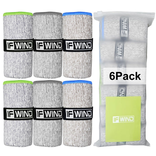 IFWIND 6 Pack Microfiber Gym Towels for Working Out，Fast Drying Workout Accessories Sweat Towels for Gym Gear,Gym Towels for Men & Women,Sports Exercise Fitness Gear Tennis Towels for Body Hot Yoga
